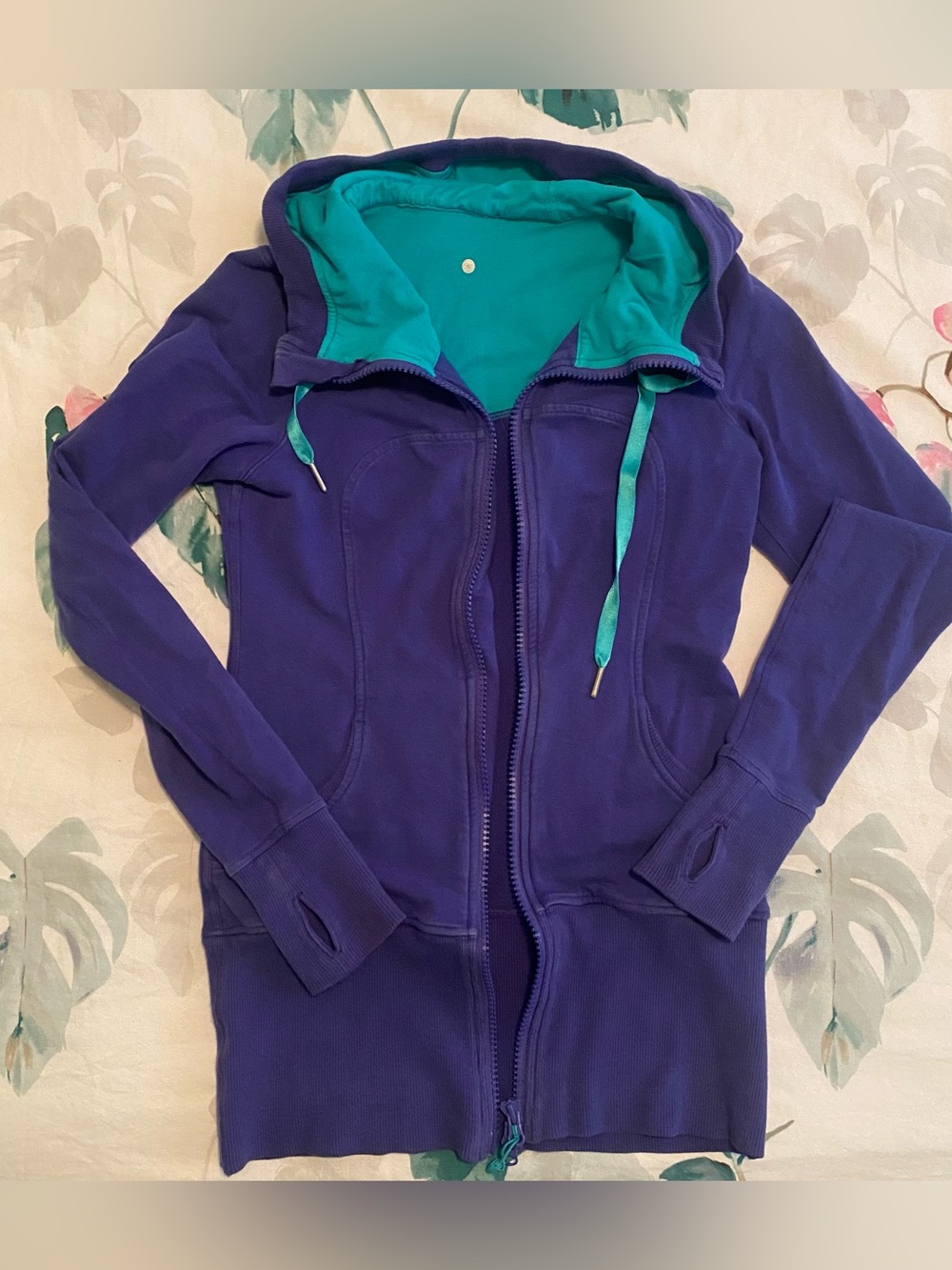 Lululemon Zip Hoodie with Teal Lining